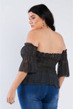 Off The Shoulder Plus Size Top