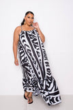 Printed Voluminous Maxi Dress