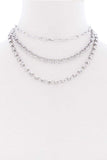3 Layered Multi Metal Chain Necklace