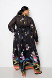 Tropical Print Maxi Dress