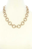 Twisted Circle Link Necklace