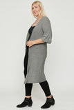 Plus Size Two Tone Knit Cardigan