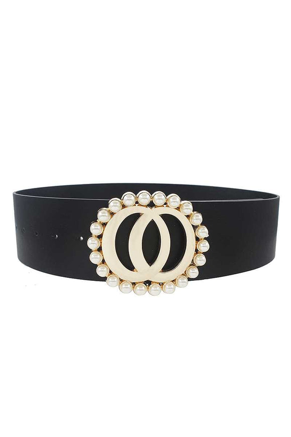 Fashion Double Joined Round Pearl Style Belt