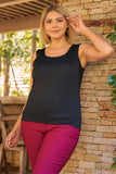 Plus Seamless Sleeveless Round Neck Tank Top