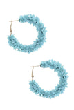 Flower Sequin Hoop Earring