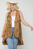 Long Flattering Silhouette Sleeveless Cardigan