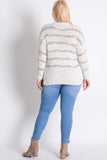 Plus Sweater With Stripe Detail