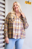 Plaid Mix Button Down Shirt