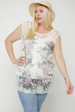 Lace, Sleeveless Tunic Top